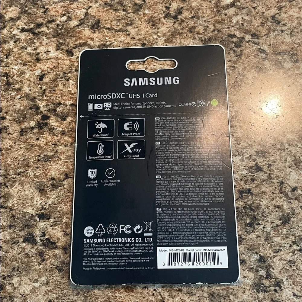 Samsung EVO Plus 64GB MicroSDXC Card with SD Adapter - Black, Red